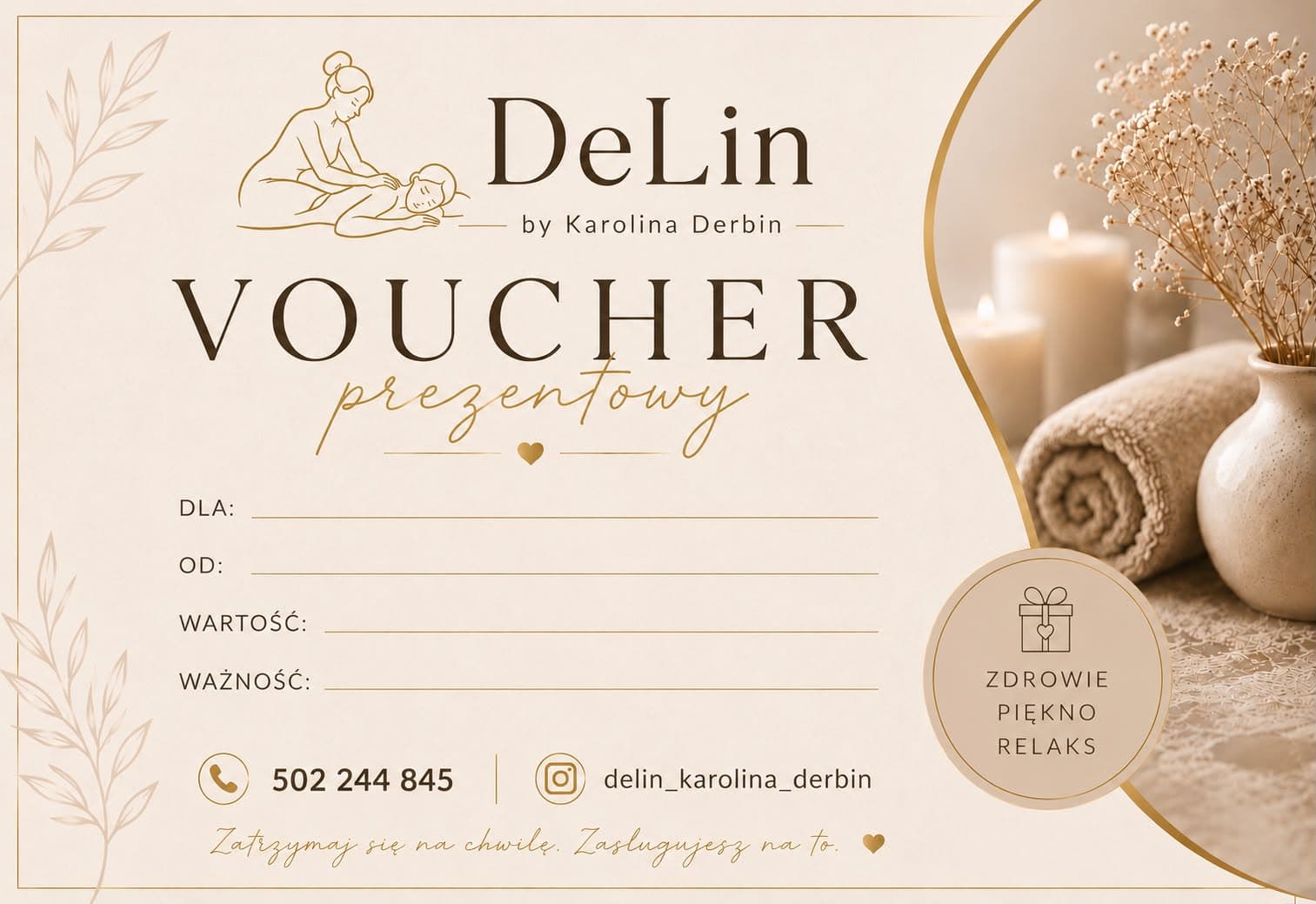 Voucher podarunkowy DeLin by Karolina Derbin